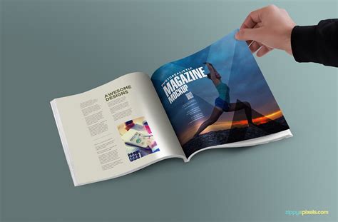 magazine mockup realistic free.